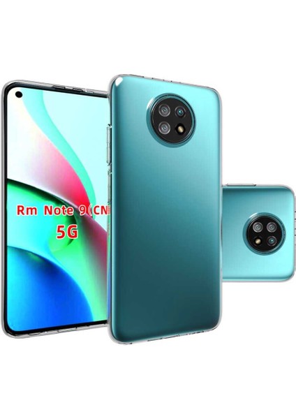 Xiaomi Redmi Note 9 5g Uyumlu Kamera Korumalı Yumuşak Dokulu ve Şık Koruma Şeffaf Kılıf
