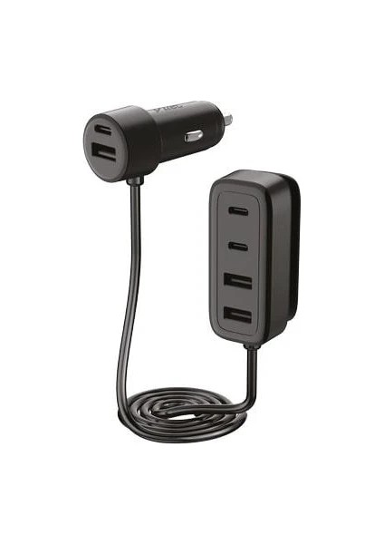 Smartcharger 6`sı Bir Arada Pd 90W 3usb-C 3 Usb-A Araç Hızlı Şarj Aleti