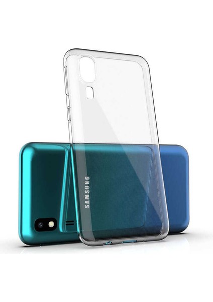Samsung Galaxy A2 Core Uyumlu Kamera Korumalı Yumuşak Dokulu ve Şık Koruma Şeffaf Kılıf