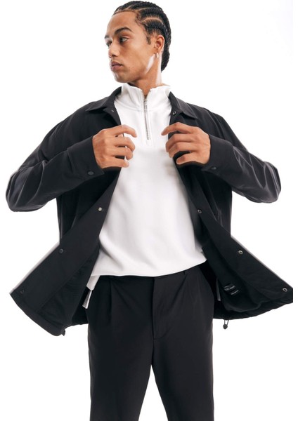 Regular Fit Polo Yaka Çıtçıtlı Cepli Teknik Gömlek Ceket B7396AX25SP modelleri