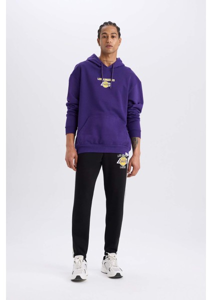 NBA Los Angeles Lakers Sporcu Kalın Jogger Eşofman Altı Standart Fit Cepli Beli Bağcıklı D8491AX25SP