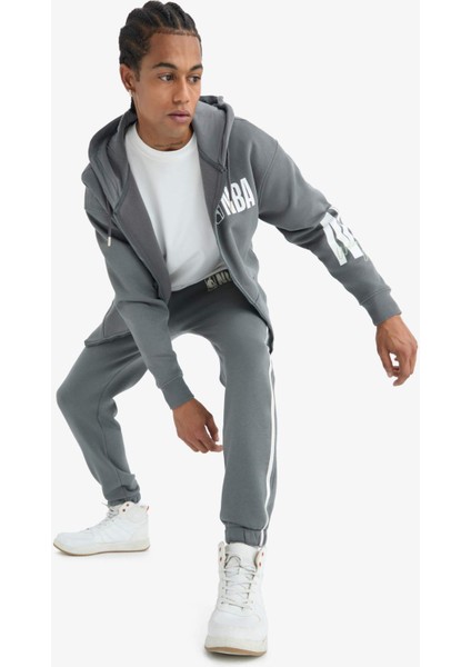 Nba Wordmark Kalın Sporcu Jogger Eşofman Altı Standart Fit Beli Bağcıklı Cepli D8618AX25SP