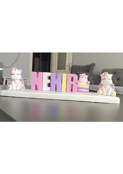 Unicorn Temali Kokulu Taş Isimlik [1 Adet Harf Fiyati]