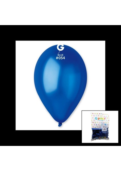 GM-110-36-54 Metalik - Mavi Balon 11&amp;apos;&amp;apos; - 28CM - 100 Parça (5047)