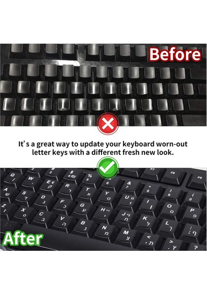 3 Adet Türkçe Q Klavye Etiketi Laptop Pc Sticker Pvckeyboard Sticker Silinmez Kolay Yapışır Pvc Dil Klavye Etiket Dizüstü Masaüstü Pc Için
