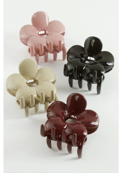 Çiçek Renkli Mandal Toka 8 cm