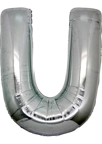 U Harf Folyo Balon Gümüş Renk 40 Inç (5047)