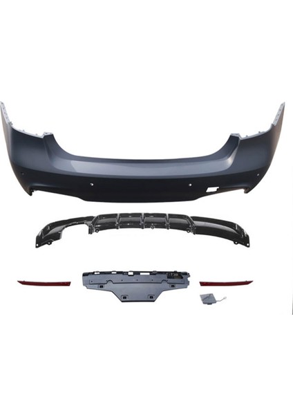 Bmw F30 Arka Tampon ve Difüzör Seti M-Tech