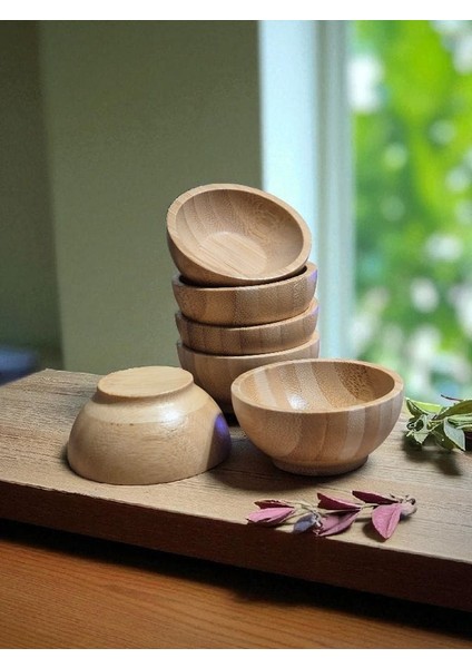 Bambu Japon Tarzı 6'lı Sosluk Yuvarlak Küçük Sos Kabı fiyatları
