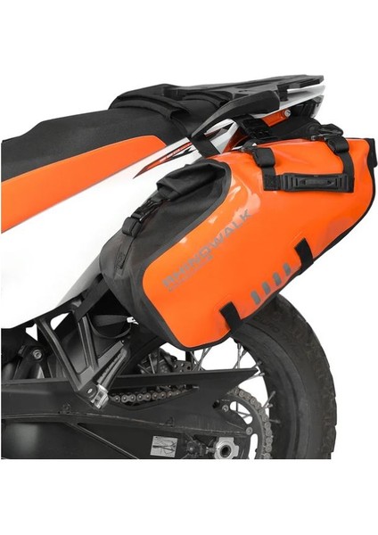 Su Geçirmez Motosiklet Çantası Turuncu (L Beden) 14+14=28LITRE Hacim