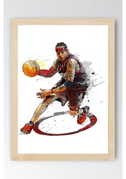 Allen Iverson Çerçeveli Tablo - Basketbol Nba Posteri Tablo
