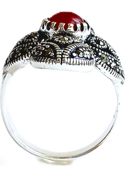 18 Ayar Altın Kaplama Büyük Otantik Yonca Tasarım Markazit Taşlı Kadın Gümüş Yüzük modelleri