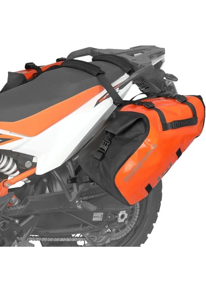 Su Geçirmez Motosiklet Çantası (M Beden) 9+9=18LITRE Hacim Turuncu Renk modelleri