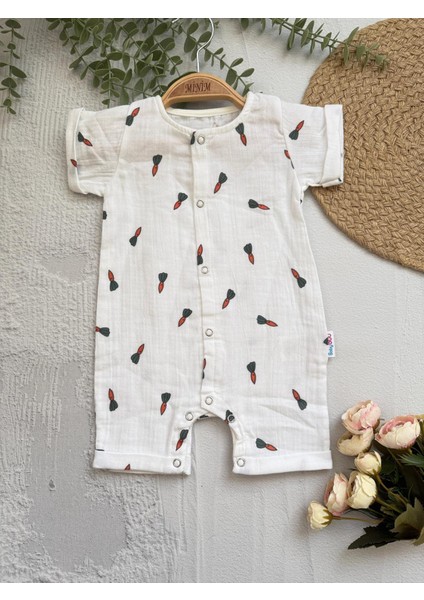 Havuç Detaylı Müslim Çıt Çıtlı Tulum