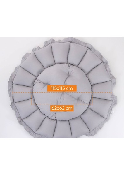 Babynest Küçük Griyıldız Yuvarlak Uyku ve Oyun Minderi (GRİ) fiyatları