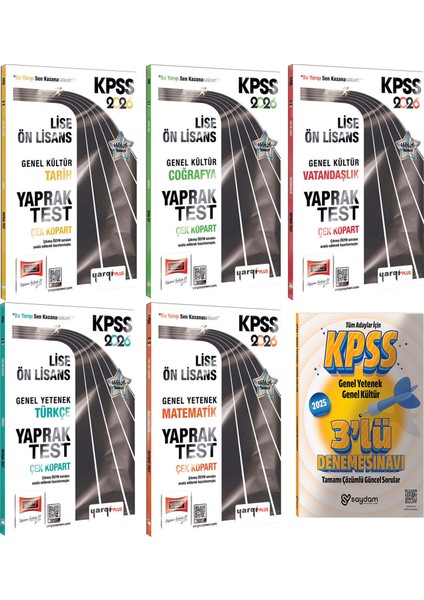 2026 Kpss Lise-Ön Lisans Tüm Dersler Çek Kopart Yaprak Test Seti-Çözümlü 3 Deneme Hediye