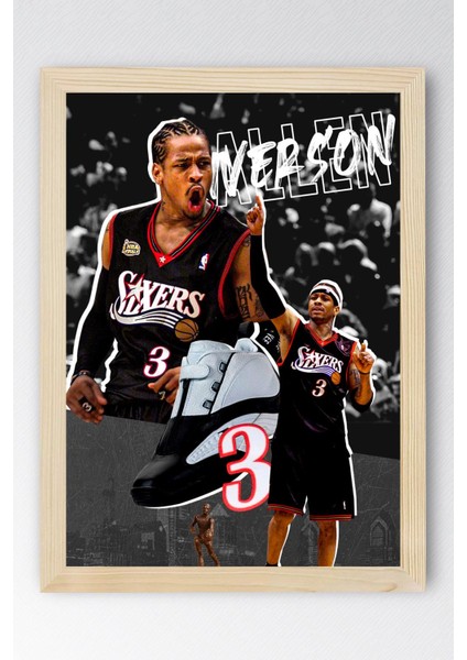 Allen Iverson Çerçeveli Tablo - Basketbol Nba Posteri Tablo