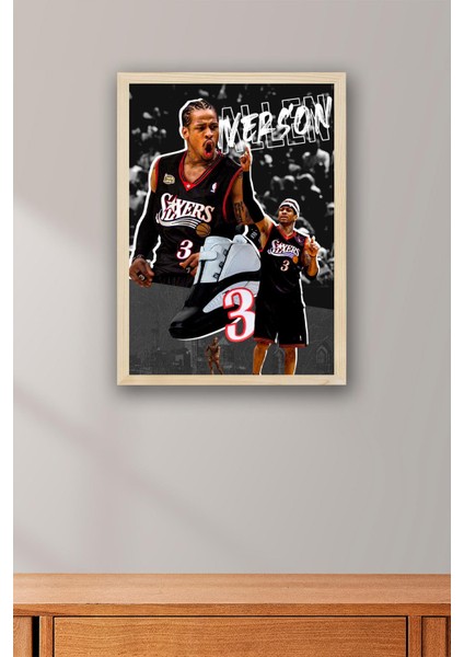 Allen Iverson Çerçeveli Tablo - Basketbol Nba Posteri Tablo fiyatları