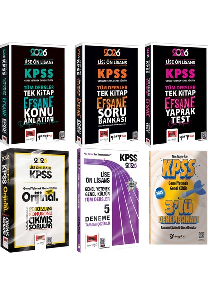 2026 Kpss Lise Ön Lisans Gygk Süper Set(Konu Anlatım-Soru Bankası-Yaprak Test-Çıkmış Sorular-Deneme)