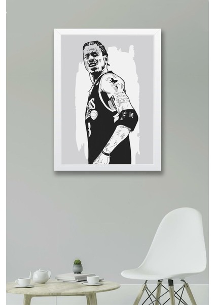 Allen Iverson Çerçeveli Tablo - Basketbol Nba Posteri Tablo fiyatları