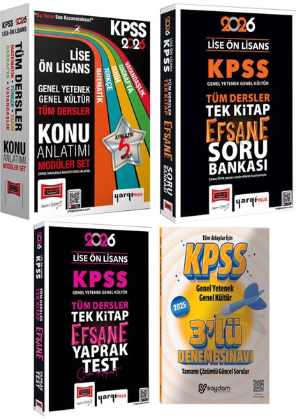 2026 Kpss Lise Ön Lisans Gygk Konu Anlatımı 5 Kitap-Efsane Soru Bankası-Çek Kopart Yaprak Test