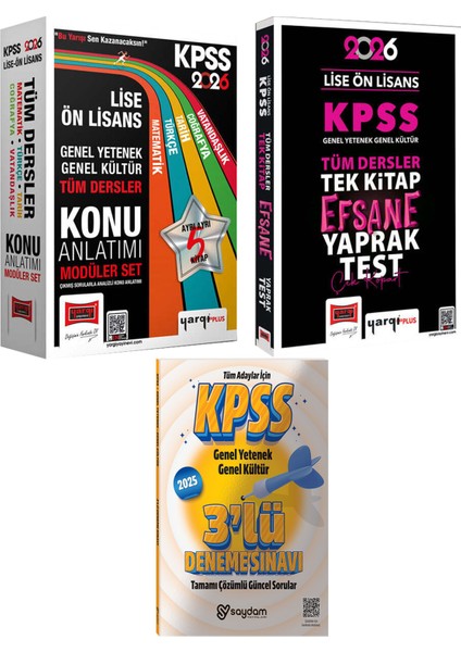2026 Kpss Lise Ön Lisans Gygk Tüm Dersler Konu Anlatımı 5kitap-Efsane Çek Kopart Yaprak Test-3deneme