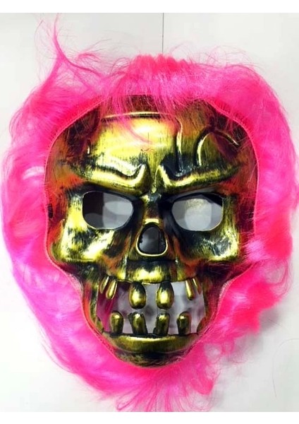 Cadılar Bayramı Pembe Saçlı Maske (5047)