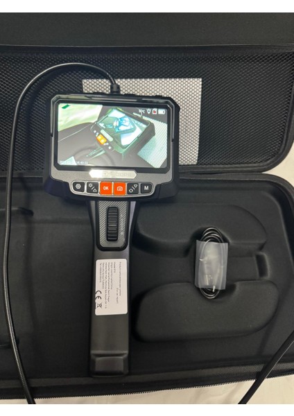 S10 360° Oynar Başlı Çift Kameralı 6mm Dual Lens 1 metre Yarı Sert Kablo Su Geçirmez Endoskop Kamera