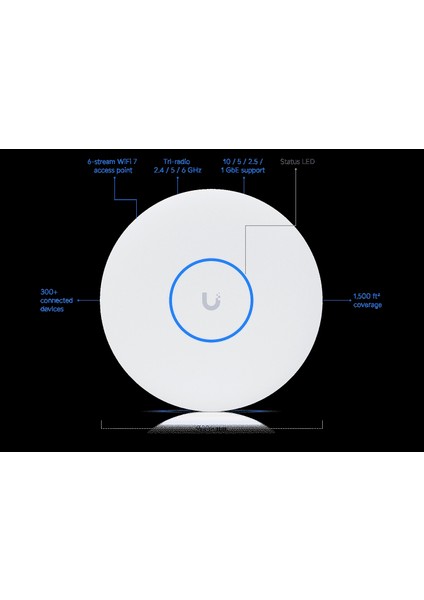 Unifi U7 Pro Xg 10GBE (U7-Pro-Xg) Wifi 7 | 6 Ghz | Poe+ Tavan Tipi Access Point