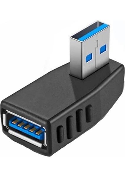 USB 3.0 Sağ Açılı Konnektör Erkek Dişi 90 Derece Uzatma Adaptörü