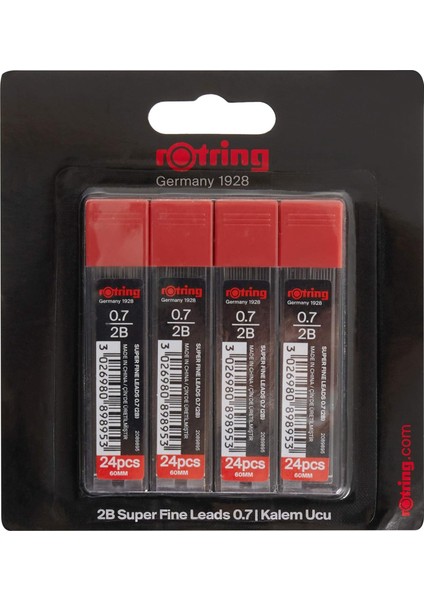 Super Polimer Kurşun Kalem Ucu (2b), 4'lü Paket, 0.7 mm - 2094211