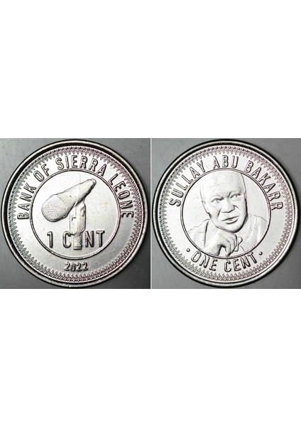 Sierra Leone 1 Cent 2022 Mikrofon Temalı. Çil Kondisyon.
