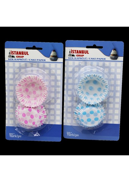 Mavi Kartela - Orta Muffin Kağıt Kek Kapsülü (5047)