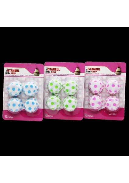 Mini Muffin Kağıt Kek Kapsülü - Paket Içinde 60 Adet Vardır (5047)