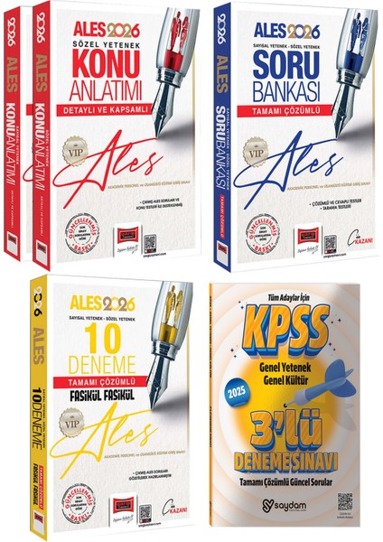 2026 Ales Vıp Sözel-Sayısal Yetenek Konu Anlatım Seti 2 Cilt-Soru Bankası-Fasikül Fasikül 10 Deneme