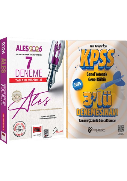 2026 Ales Vıp Sözel-Sayısal Yetenek Tamamı Çözümlü 7 Deneme-Çözümlü 3 Deneme Hediye