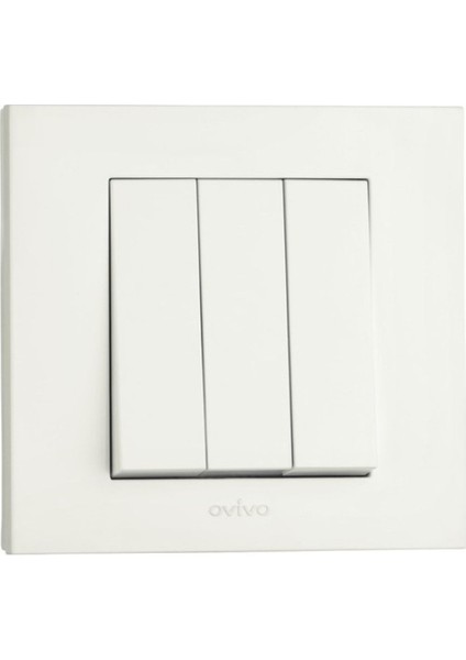 11 Adet Ovivo Grano Beyaz Üçlü Anahtar Çerçeve Dahil 11'lidir