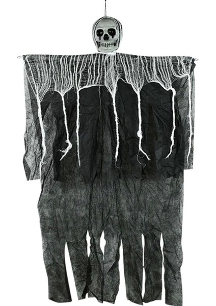Ürpertici Kuru Kafa Korku Hayalet Saçaklı Dekor 90X50 cm (5047) modelleri
