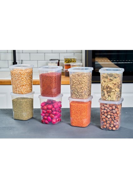 6'lı Kendinden Kapaklı Erzak Saklama Kabı Seti 1,15 Litre fiyatları