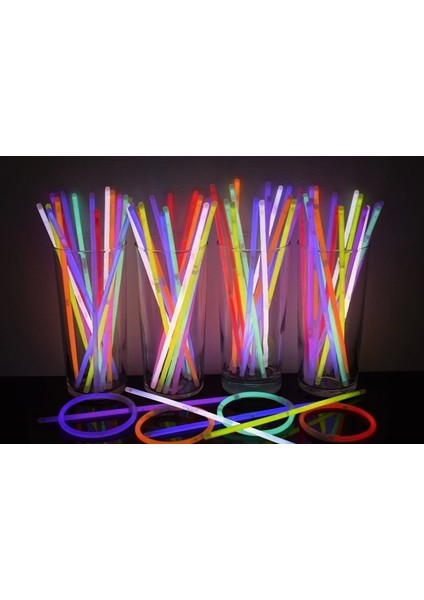 Glow Fosforlu Neon Bileklik 50 Adet (5047)