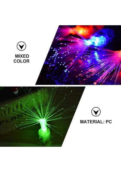 LED Işıklı Renkli Püsküllü Parmak Işığı 4 Renk 4 Adet (5047) fırsatları