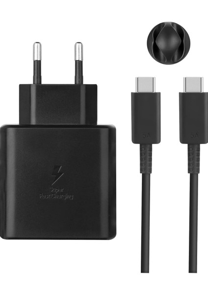 Samsung Galaxy S22/S23/24/S24 PLUS/S24 Ultra Uyumlu Hızlı Şarj 45W Usb-C Type-C Pd Şarj Aleti Set modelleri