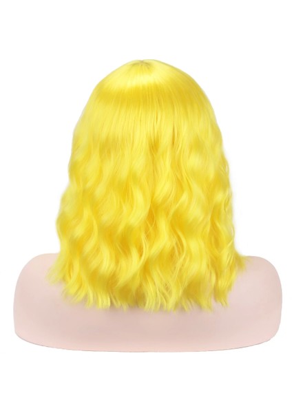 Sarı Renk Uzun Dalgalı Parti Peruğu (5047) modelleri