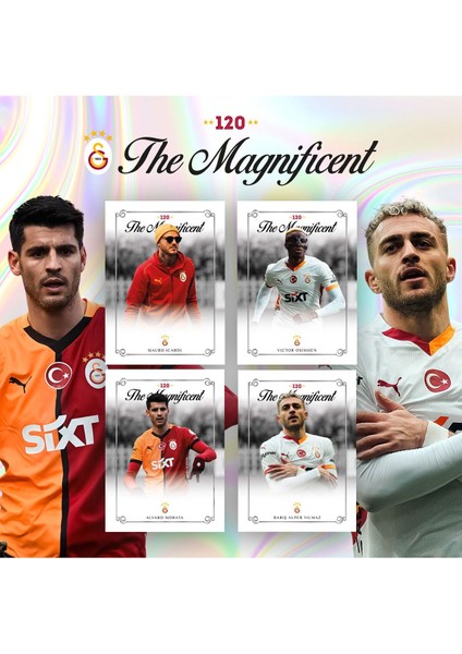 120. Yıla Özel Geçmişten Bugüne Galatasaray Özel Koleksiyonluk Futbolcu Kartı Serisi - 112 Kart modelleri