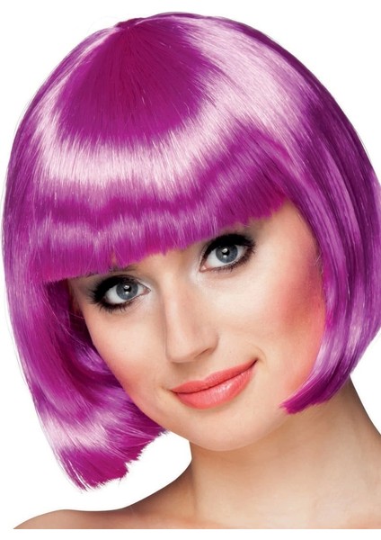 Mor Renk Parti Peruğu Küt Saç (5047)
