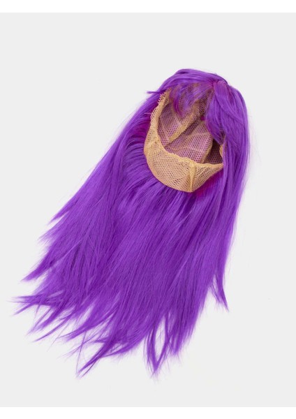 Mor Renk Düz Kesim Uzun Parti Peruğu Takma Saç (5047) modelleri