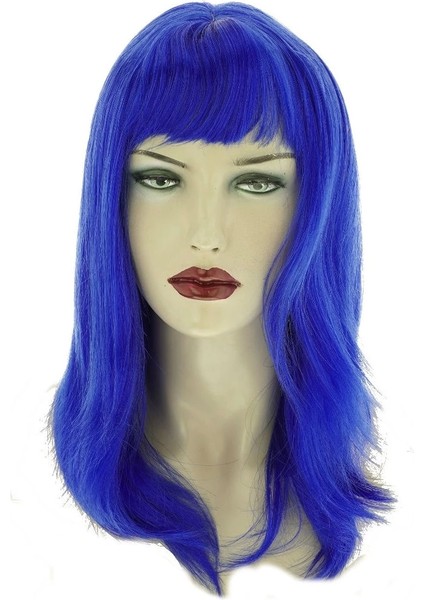 Mavi Renk Uzun Parti Peruğu (5047)