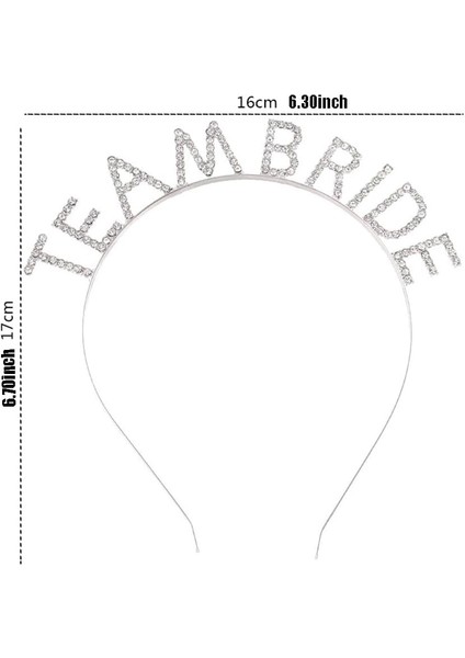 Kristal Taşlı Gümüş Renk Team Bride Gelin Tacı (5047) fiyatları