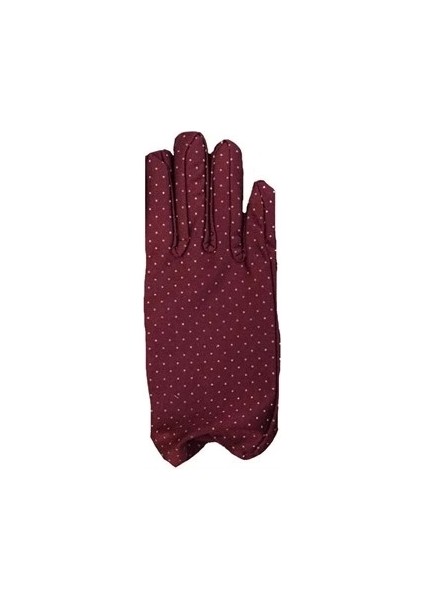 Bordo Renk Puanlı Çocuk Eldiveni (5047)
