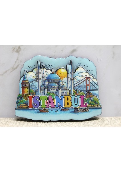 Ahşap Istanbul Temalı Magnet ALK4360
